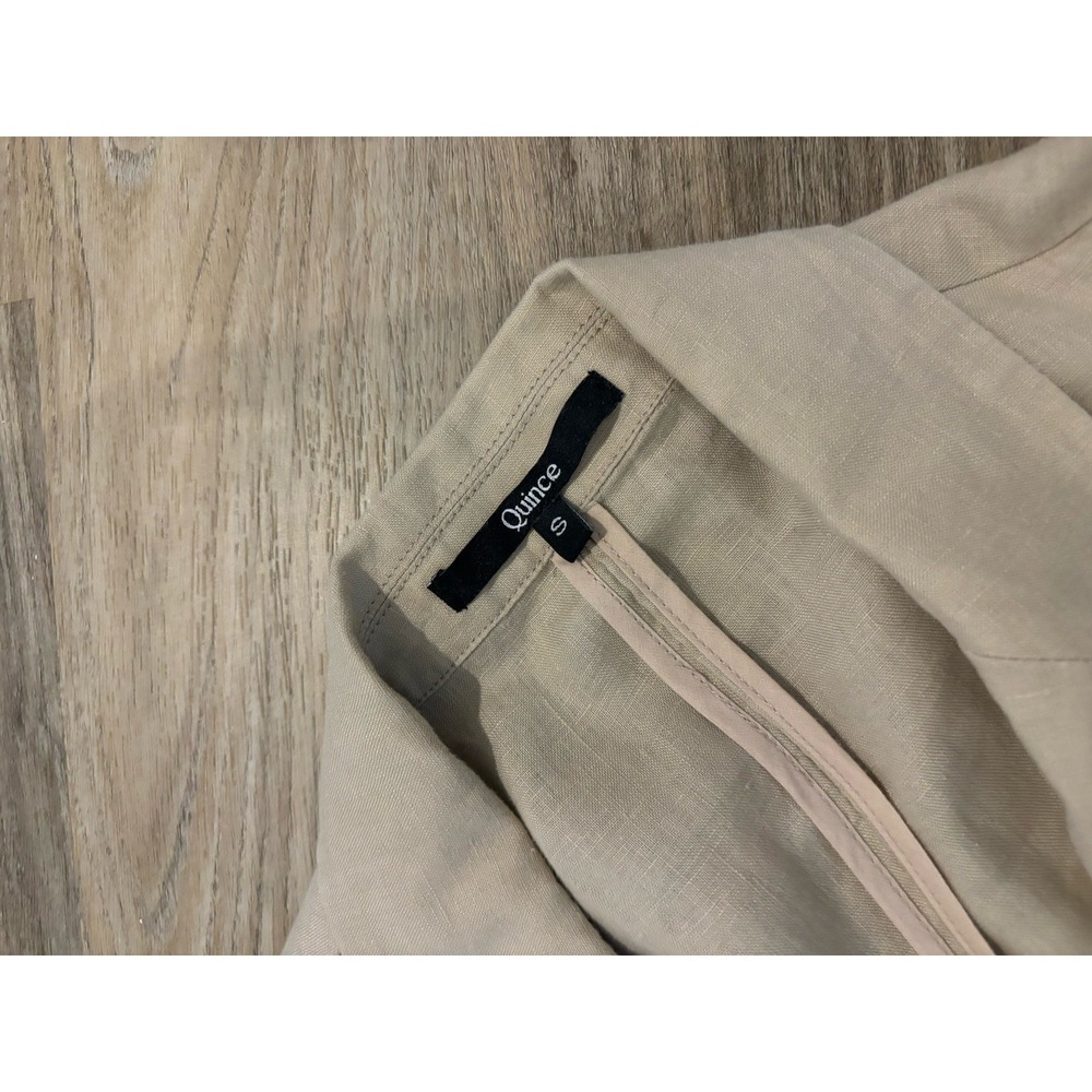 Quince 100% European Linen Blazer Driftwood Beige Small S - Picture 3 of 3